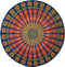 Handmade Sanganeer Peacock Mandala 72" Round 100% Cotton Tablecloth Gorgeous, Blue Gray...