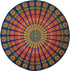 Handmade Sanganeer Peacock Mandala 72" Round 100% Cotton Tablecloth Gorgeous, Blue Gray...