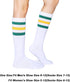 Henwarry Over the Calf Tube Socks Classic Triple Stripes Cotton Retro Athletic Socks for Men and Women...