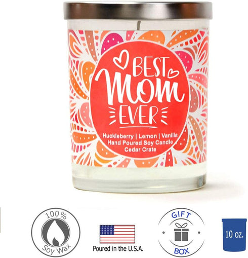 Best Mom Ever - Candles Gifts for Mom, Women, Girlfriend, Grandma, Best Friend Candle, Gift for Sister, Aunt, Funny Birthday Candles Gifts for Mot...
