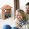 Outdoor Wooden DIY Bird Nest Cage Bird Feeder with Suction Cup Window Decorations...