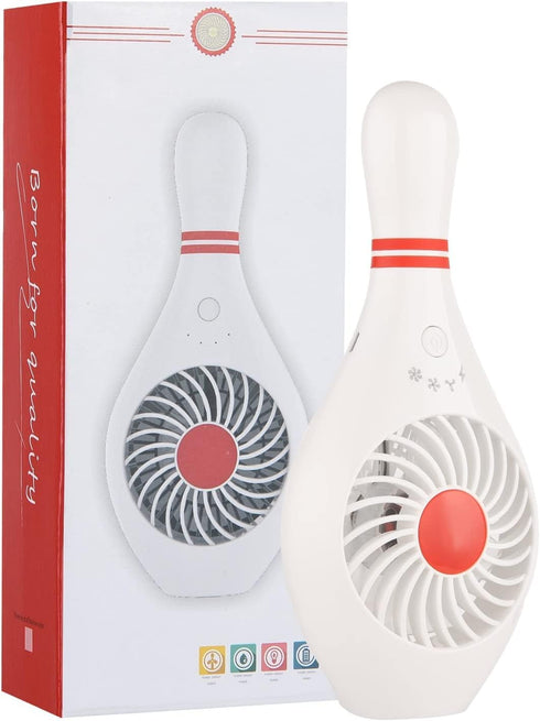 Handheld Portable Fan Bowling Pin Fan Mini Small Personal USB Fan for Home Office Sports Travel Bodybuilding and face fan for makeup Festival Holi...