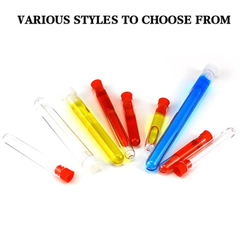 Othmro 100Pcs Clear Plastic Test Tubes with White Caps, 12mmx75mm Mini Test Tubes with Lids, for Jewelry Seed Beads Powder Spice Liquid Experiment...