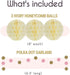 EpiqueOne 22-Piece Tissue Paper Pom Poms Party Set - Pink, Gold & Ivory | Includes 12 Pom Poms, 6 Paper Lanterns, 3 Honeycomb Balls & 1 6.5 ft. Ga...