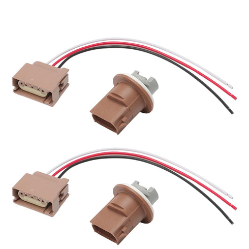 2 Pcs Turn Signal Socket and Pigtail Connector Fit for Fiesta Focus F150 Lincoln Mercury 2003-2019 with Wire Harness Replace 2U5Z13411SA YF1Z13411...