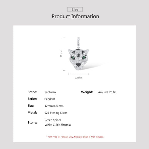 Santuzza 925 Sterling Silver Animal Gemstone Pendant for Women...