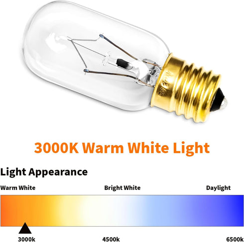 Belleone Light Bulb Fits for LG Microwave Oven - Compatible with LG Frigidaire Kenmore Whirlpool GE Over The Range Microwave, Dimmable 125V 30W E1...
