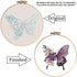Butterfly Embroidery Kit for Adults Beginners Stamped Cross Stitch Kits with Butterfly Pattern Stamped Embroidery Cloth Hoops Threads Needles Easy...