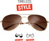 grinderPUNCH Unisex Aviator Sunglasses | Fashionable & Lightweight Frame Suits All Face Shapes | 100% UV Protection...