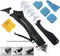 Silicone Caulking Tool, 5 in 1 Caulking Sealant Finishing Tool with Grout Scraper, 6 Exchange Silicone Pads, Adhesive Residue Scraper Seam Repair ...
