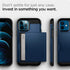 Spigen Slim Armor CS Designed for iPhone 12 / Designed for iPhone 12 Pro Case (2020) - Navy Blue...