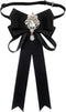 Women Bowknot Rhinestone Ribbon Bow Brooch Pre-Tied Neck Tie Party Wedding Christmas Gifts Ceremony...