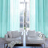 MIULEE 2 Turquoise Semi Sheer Window Curtains Elegant Grommet Top Voile Panels/Drapes/Treatment Aqua Blue Linen Textured for Bedroom Living Room D...