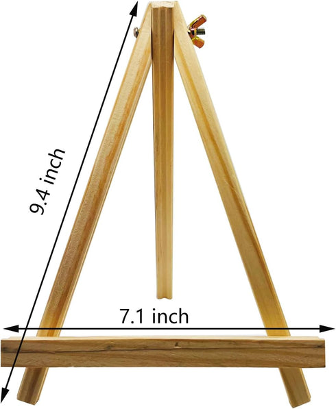 4 Pcs 9.4 Inch Mini Wood Easel, Tabletop Easel Stand for Painting, Canvases, Art, and Crafts...