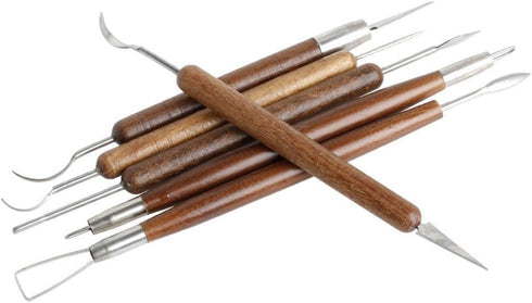 6Pcs Carving Clay Sculpting Hand Chisel Modeling Making Woodworking Process Tool...