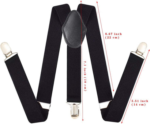 Beelittle 1920s Boys Old Man Costume 52cm Fedora Hat Suspenders Bow Tie Set Adjustable Y Back...