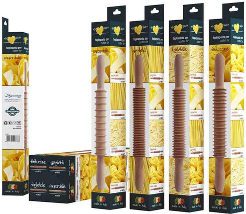 Eppicotispai Beechwood Pappardelle Cutter Rolling Pin...