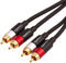 Amazon Basics 2 RCA Audio Cable for Amplifier,Active Speakers or Subwoofer with Gold-Plated Plugs, 15 Feet, Black...