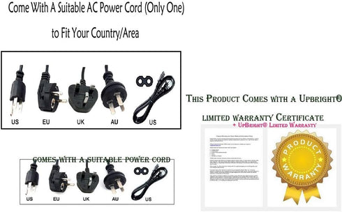 GEP Sunny Tech Replacement AC Adapter DC19V Output for LG LED Monitor 24" 24LF452B, 43" 43LF5100, 49" 49LF5100....