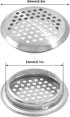20Pcs Air Vents, 53mm Circular Soffit Vent, Stainless Steel Round Vent Mesh Hole Louver for Kitchen, Bathroom Cabinet and Wardrobe (Silver)...