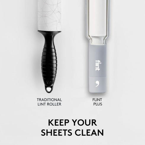 Flint Plus XL Retractable Lint Remover & Pet Hair Roller for Clothes – Refillable & Reusable Lint Roller with 140 Extra Sticky Tear-Off Sheets – V...