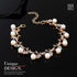 Unicra Pearl Bride Wedding Jewelry Set Crystal Bridal Necklace Bracelet Earrings Sets Rhinestone Choker Necklace Prom Costume Jewelry Set for Wome...