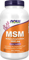 NOW Supplements, MSM (Methylsulfonylmethane) 1,500 mg, Supports Healthy Cartilage*, Joint Health*, 200 Tablets...