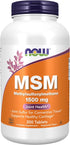 NOW Supplements, MSM (Methylsulfonylmethane) 1,500 mg, Supports Healthy Cartilage*, Joint Health*, 200 Tablets...