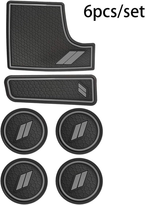 Auovo Anti dust Mats for Charger 2021 2020 2018 2017-2015 Accessories Custom Fit Cup Holder Liners Mats(6pcs/Set,Grey)...