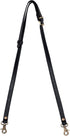 Genuine Leather Purse Strap Replacement ~ Womens Crossbody Bags 48"-57" Long Adjustable Strap, Black with Brass accessories...