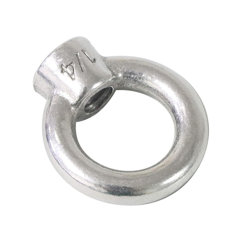 1/4" UNC Marine Grade Lifting Eye Nut, 316 Stainless Steel Threaded Nut Fastener, 4 Packs...