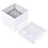 uxcell Centrifuge Tube Freezer Storage Box 49-Well Cardboard Holder White for 10ml 18mm Dia Micro Centrifuge Tubes...