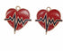 30PCS 21x20mm Enamel Red Heartbeat Charms Love Heart Pendant for Jewelry Necklace Bracelet Earrings DIY Making Accessories...