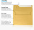 LUXPaper A7 Invitation Envelopes | Peel & Press | 5 1/4" x 7 1/4" | Gold Metallic | 80lb. Text | 50 Qty...