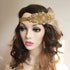 Asooll 1920s Feather Headband Gold Vintage Crystal Flapper Headpiece Headdress Prom Head Accessories for Women and Girls...