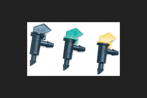 Raindrip 122010B, 2 GPH Take-A-Part Flag Dripper, Drip Irrigation Emitters for Drip Irrigation Gardening Systems, 10-Pack, Black/Green...