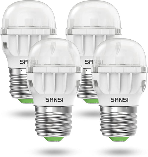 SANSI LED Refrigerator Light Bulb 45W Equivalent, 5000K Daylight White 450 Lumen 4W Appliance Light Bulb A11 Small LED Light Bulb, E26 Freezer Hom...