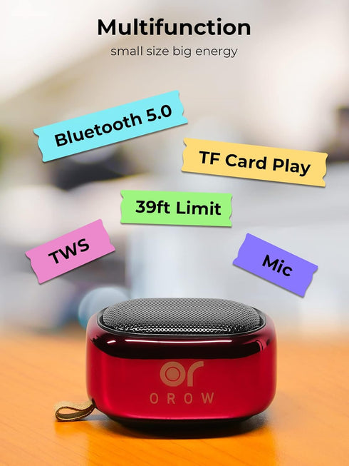 Small Bluetooth Speaker,Mini Portable Wireless Speaker,49-Foot Bluetooth Range,Enhanced Bass,Support TF Card,Bluetooth Speaker for iPhone,Travel,H...