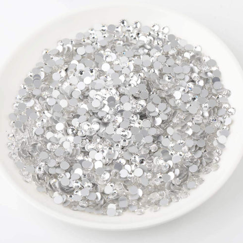 beadsland Flat Back Crystal Rhinestones Round Gems for Nail Art and Craft Glue Fix, Crystal (1.9-2.0mm) SS6/1440pcs...
