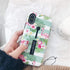 Compatible with iPhone 11 Pro Max Case Finger Grip,3D Embossed Flamingo Shell Design,Rugged Shockproof Slim Fit Dual Layer Finger Ring Loop Strap ...