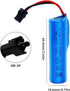 3.7V Li-ion Battery 1200mAh - 2 Pack Rechargeable Batteries SM-2P Plug with 2 USB Charger Cable for Remote Control Cars Toy Monster Off-Road Truck...