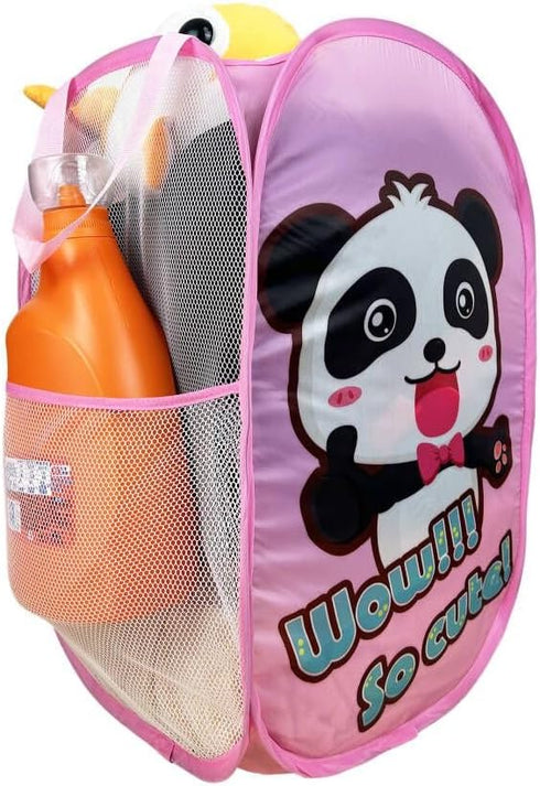 WEI LONG Mesh Popup Hamper-Foldable Lightweight Basket for Washing-Durable Clothing Storage for Kids Room,Students College Dorm,Home,Travel & Camp...