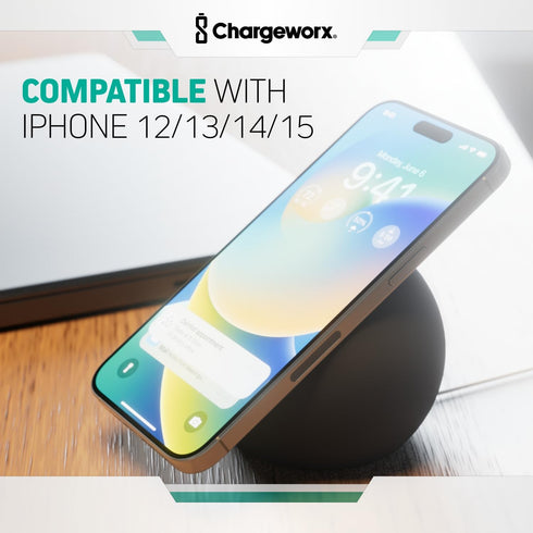 Charging Stand Compatible with Magsafe | Premium Silicone Construction, Compatible with iPhone 12/13/14/15 | Discreet Cable Design, Charging Cable...