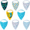 Bandana Bib Scarf for Teething Drooling and Feeding Baby Bib Gift Set, Animals- Pack of 8 Bibs...