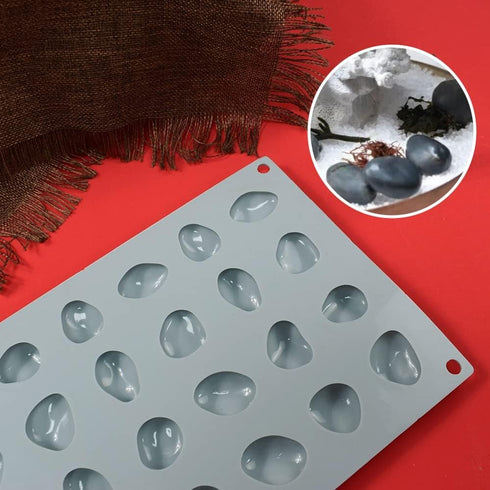 Silicone Molds Stone Shape, Non-Stick Food Grade Silicone Molds for Chocolate, Candy, Jelly, Ice Cube, Dog Treats, Cupcake Baking Mould (Stone M)...