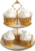 Cupcake Wrappers, KPOSIYA 100 Pack Cupcake Wraps Filigree Artistic Bake Cake Paper Cup Little Vine Laser Cut Liner Baking Cups Muffin Case Trays f...