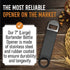 Bartender Bottle Openers, Beer Bottle Openers, Speed Openers 3 Pack by Premium Cold One. Professional Grade: Rubber Coated, Stainless Steel. Large...