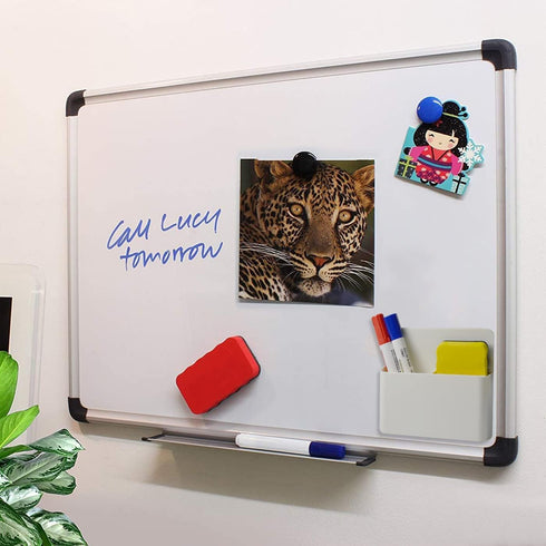 Magnetic Dry Erase Marker Holder, Strong Magnetic Back, Magnetic Marker holder for Whiteboard and Fridge, School, Office, Home (White)....