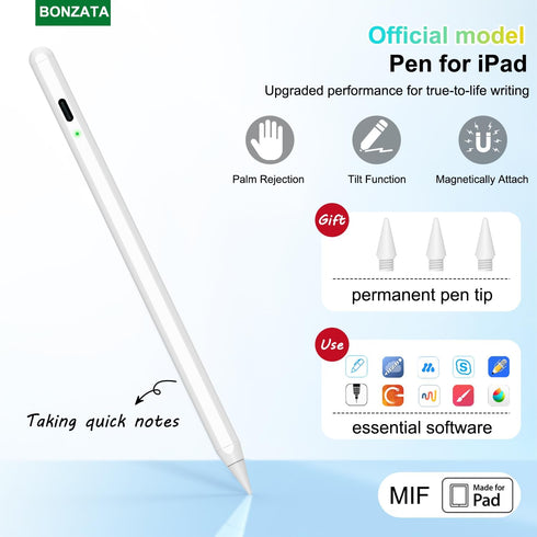 Stylus Pen for ipad, Pencil for iPad 9th/10th generation with 10 mins Fast Charging& Palm Rejection& Tilt Sensitivity, Pen Work for iPad 6/7/8/9/1...