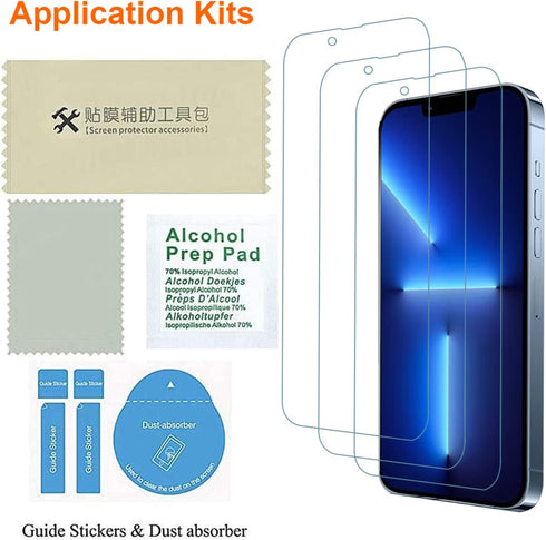 Screen Protector for iPhone 13 pro max iPhone 14 Plus Anti Blue Light Screen Protector Compatible with iPhone 14 Plus iPhone 13 pro max 3 Pack...